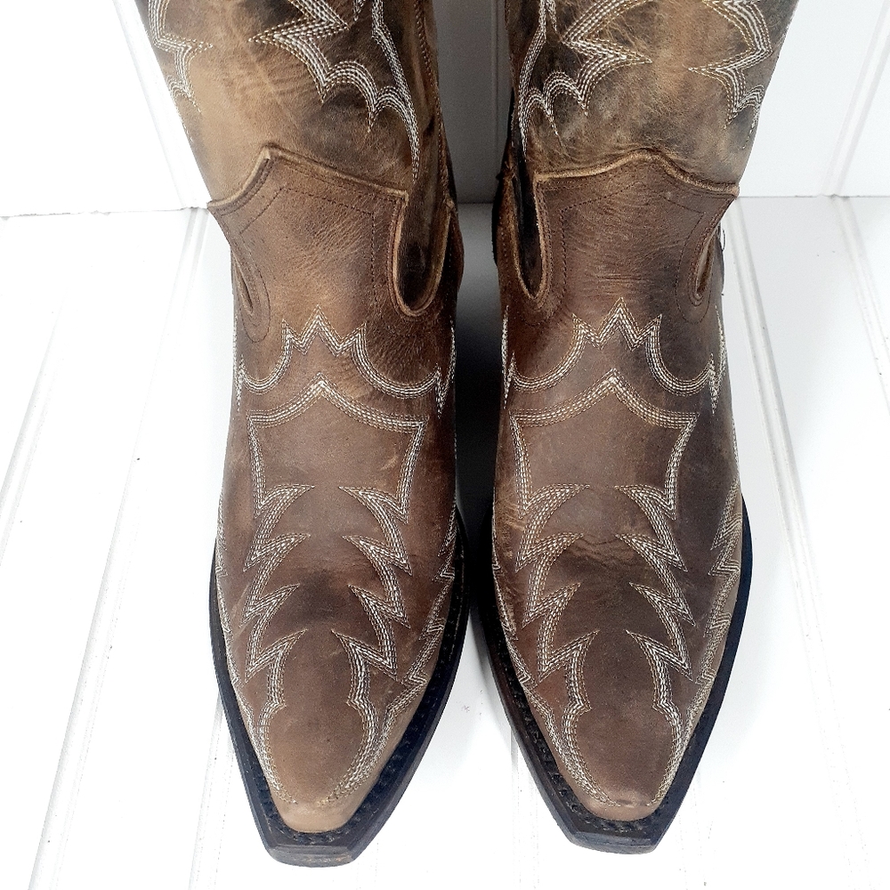 NEW Redneck Riviera Women’s Brown Leather Cowboy Western Boots - Picture 9 of 12